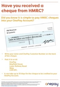 How to pay a cheque into your OnePay Account